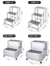 Stainless steel pedalling stool Home Indoor small stairs Step Step Ladder Two 23 Four Steps Steps Bench Terraces