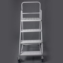 Climbing ladder warehouse supermarket mobile platform ladder pick-up ladder stool shelf tool cart with wheels