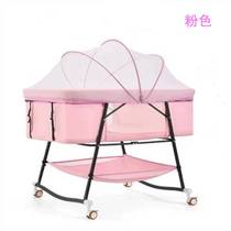 Crib multifunctional foldable portable baby 0-3 years old newborn bb removable cradle bed with wheels