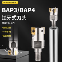 BAP300R400R Seismic Tungsten Steel Tool Rod Locking Milling Head Split Face Miller R0 8 Threaded Head