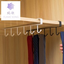 Vertical clothes bar Art Cabinet storage rack multi-function hook wardrobe finishing rack kitchen non-trace nail-free adhesive hook
