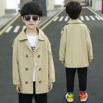 Dongchen autumn new boys British short windbreaker single-breasted middle-aged children fashion casual Childrens coat tide