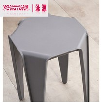 -Plastic stool thickened adult home dining table high stool fashion creative small chair modern simple living room high Board-