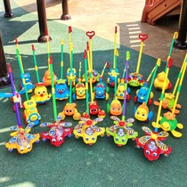 Baby toddler trolley single pole children push music multifunctional aircraft baby walker 1-2-3 years old toy