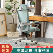 Computer chair home comfortable sedentary office chair backrest light luxury lift swivel chair can lie dormitory student learning chair