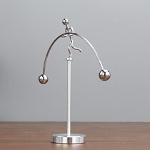 Weightlifting single-legged small iron man tumbler balance ball Hercules desktop small new iron decoration ornaments fun