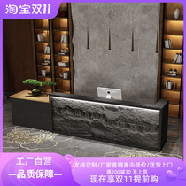 New Chinese-style front desk beauty shop health center retro bar dining shop homestay cashier hotel reception desk customization