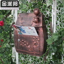 European villa outdoor waterproof retro wall with lock letter box mailbox school garden mailbox