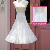 Lolita pannier boneless daily adjustable crystal yarn pannier Lolita mid-length tulle skirt 60cm