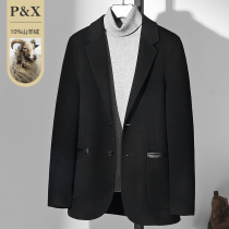 Double-sided cashmere suit men short woolen coat mens coat high-end mens suit wool business casual slim