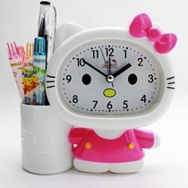 Alarm clock student pen holder cute cartoon creative small clock bedside clock personality fashion small watch children clock gift