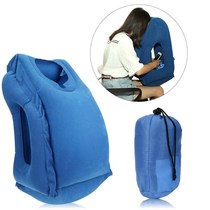Inflatable Travel Office Pillow Air Soft Cushion Trip Portab