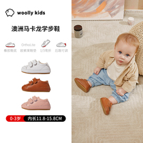 woollykids lamb Wally toddler leather girl baby children soft bottom baby shoes Spring and Autumn white shoes