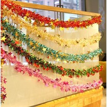 Colorful strips pull flowers shopping malls bars Christmas and New Years annual meeting wedding team wedding room decoration