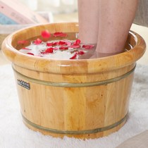 Foot bath foot bucket Wood light luxury wooden basin adult foot bath basin cedar wood solid wood foot bucket insulation wooden barrel household