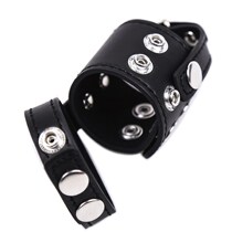 Ball Stretcher Bondage Cockring Device Leather Parachute Te