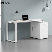 Single Desk Computer Table And Chairs Combination Suit Brief Modern Office Furniture Single Desk Working Position With Side Cabinet