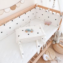 Splice bed soft bag crib bar baby cotton bedding one-piece splicing bed cotton childrens anti-collision enclosure