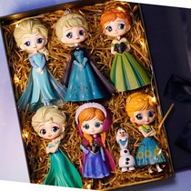Frozen Aisha Princess Anna Aisha Xuebao hand doll toy cake decoration decoration model gift
