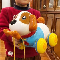 Childrens puppy toy dog walking will be called electric music cable baby puzzle boy girl 1 year old 2 baby