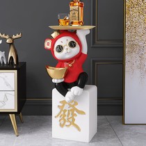 Creative lucky cat large floor ornaments living room home decorations moving opening gifts housewarming new home gifts