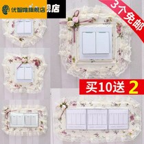 Cloth Art Switch Socket Decoration Living-room Border Creative Wall Sticker can put mobile phone protective sheath minimalist for modern home
