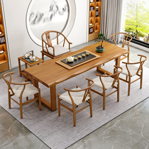 Solid Wood Tea Table New Chinese Tea Table And Chairs Combination Brief Modern Zen Office Tea Table Bubble Tea Table Casual Tea Table