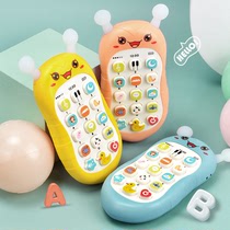 Infants can bite tooth simulation mobile phone phone music story 0-3 years old school call early education educational toys