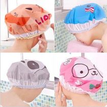 1 10 pieces (optional cartoon shower cap) adult waterproof shower cap Women cartoon shower cap kitchen cooking