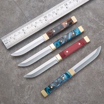 Mongolian hand meat knife acrylic handle hand-picked meat knife fruit knife steak knife inside