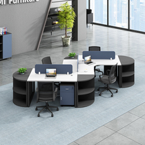 Brief Modern Creative Office Furniture Desk Chair Composition 3 6 People Screen Clerk Station Computer Desk