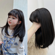 Hong Kong TTIT Children Wig Headgear Girl Baby Bobo Head Girl Hair Sets Liu Hai Short Hair Emulation Long Hair