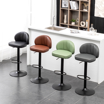 Bar chair light luxury home bar chair cashier front bench modern simple backrest rotating lifting high stool