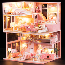 Girls Toys Children Princess Christmas Birthday Gifts Mini Kitchen Castle Little House Doll House 1013