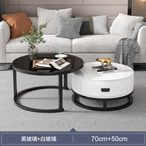 Red Home Home Web Modern Small Household Type Lavish Light Table Diners Tea Table Round Living Room Office Tea Table