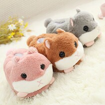Super cute little hamster home couple cotton drag shoes living room bedroom floor non-slip winter thick bag with warm feet
