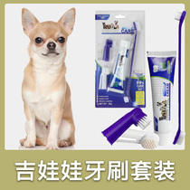 Chihuahua special toothbrush package puppy toothpaste brush teeth with teeth cleaning products finger sleeve