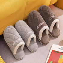 New cotton slippers womens autumn and winter wool home home warm bag head slippers non-slip plush indoor slippers