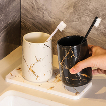 Ceramic couple mouthwash Cup light luxury brush tooth Cup creative Tooth Cup pair wash cup Tooth Cup tooth cylinder couple set