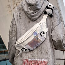 Tide Cards Skew Satchel Mens Day Department Small Backpack Canvas Chest Bags Ins Women Single Shoulder Bag Mens Wave Student Movement Purse Strings