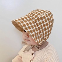 Baby sun protection hat autumn Winter Korean version Large hat men and womens baby palace cap Double face wearing pure cotton children shading hat
