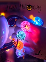 Halloween dress up trinkets accessories jewelry childrens net red photo props cos ring glowing pumpkin brooch