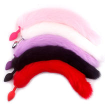 New stainless steel anal plug metal feather multi-color gay adult products small backyard fox tail utensils