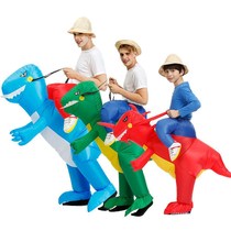 Dinosaurs inflate Christmas costumes inflatable dinosaur clothes inflatable dinosaur clothes children children adults sit on a cartoon and make blame for the costumes