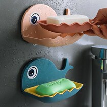 Soap box soap box non-perforated wall-mounted household rack suction cup toilet dormitory drain soap rack