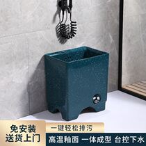 Mop pool home balcony small size 2021 new mop pool toilet basin ceramic floor type mop pool