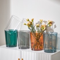 Transparent acrylic flower shop Wake Flowers Barrel Plastic Round Landing Supplies Big home French Deepwater Bubble Flowers Bottle