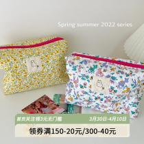 2022 Pure Cotton Portable Makeup Bag Large Capacity Travel Urine Cloth Bag Zipper Wash Toiletry Bag Girls Handbags Handbag