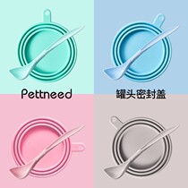 Pet Cat Cans Cover Silicone Seal Cover Universal Wet Cat Food Preservation Cover Feeding Spoon Dog Kitty