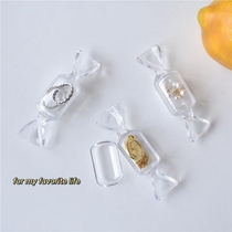 Cute Ins Teenage Hearts Candy Transparent Mini Portable Ring Small Ornament Jewellery Earrings Earrings Containing Box